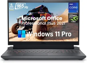 Dell G15 5530 Gaming Laptop, Intel Core i9-13900HX(24-core), GeForce RTX 4060, 64GB DDR5, 1TB SSD, 15.6" FHD 165hz Display, WiFi 6, Backlit Keyboard, Windows 11 Pro & Microsoft Office Lifetime License
