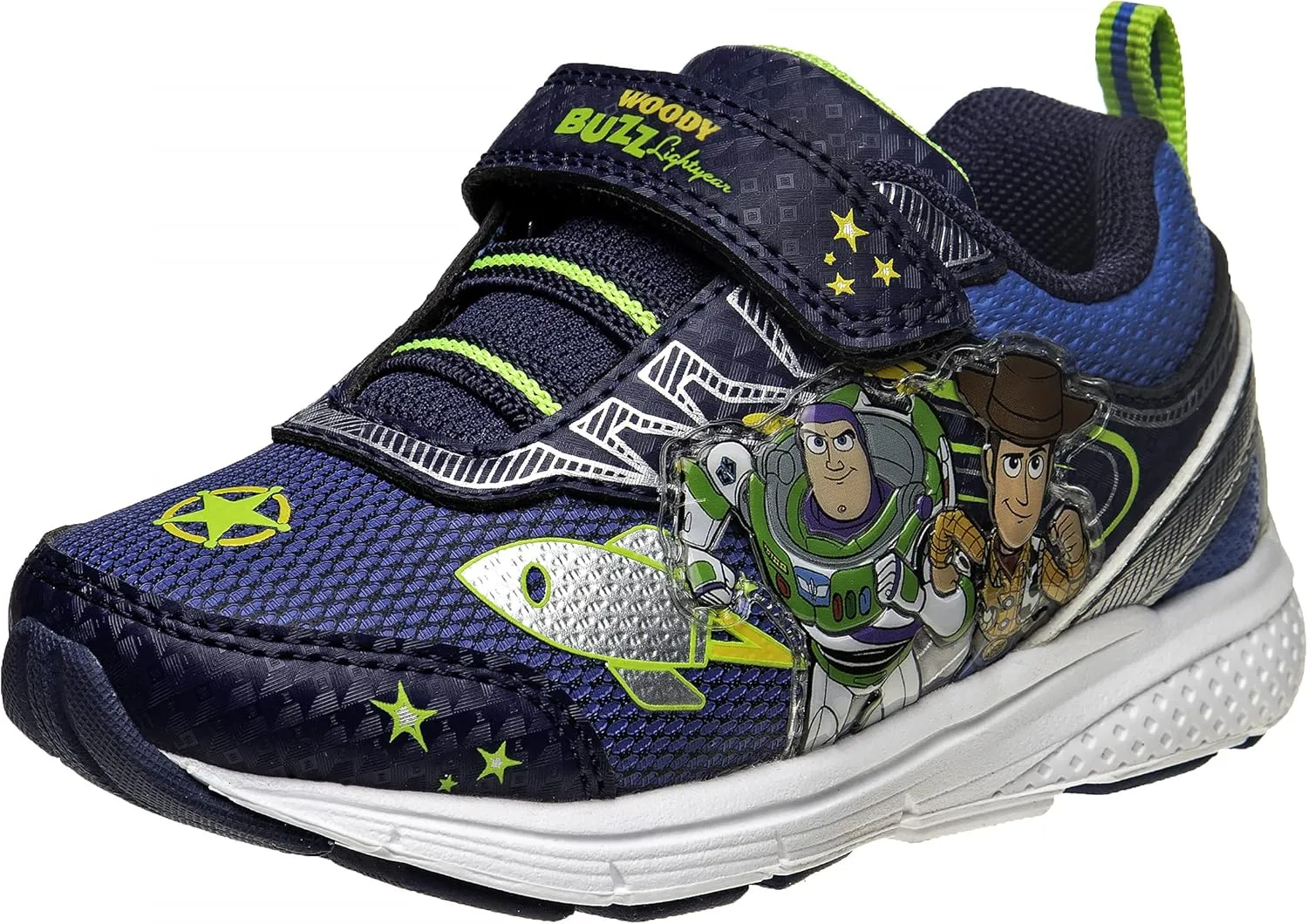 Disney Boy's Toy Story Shoes  Buzz and Woody Laceless Light-Up Sneakers (Toddler/Little Kid)