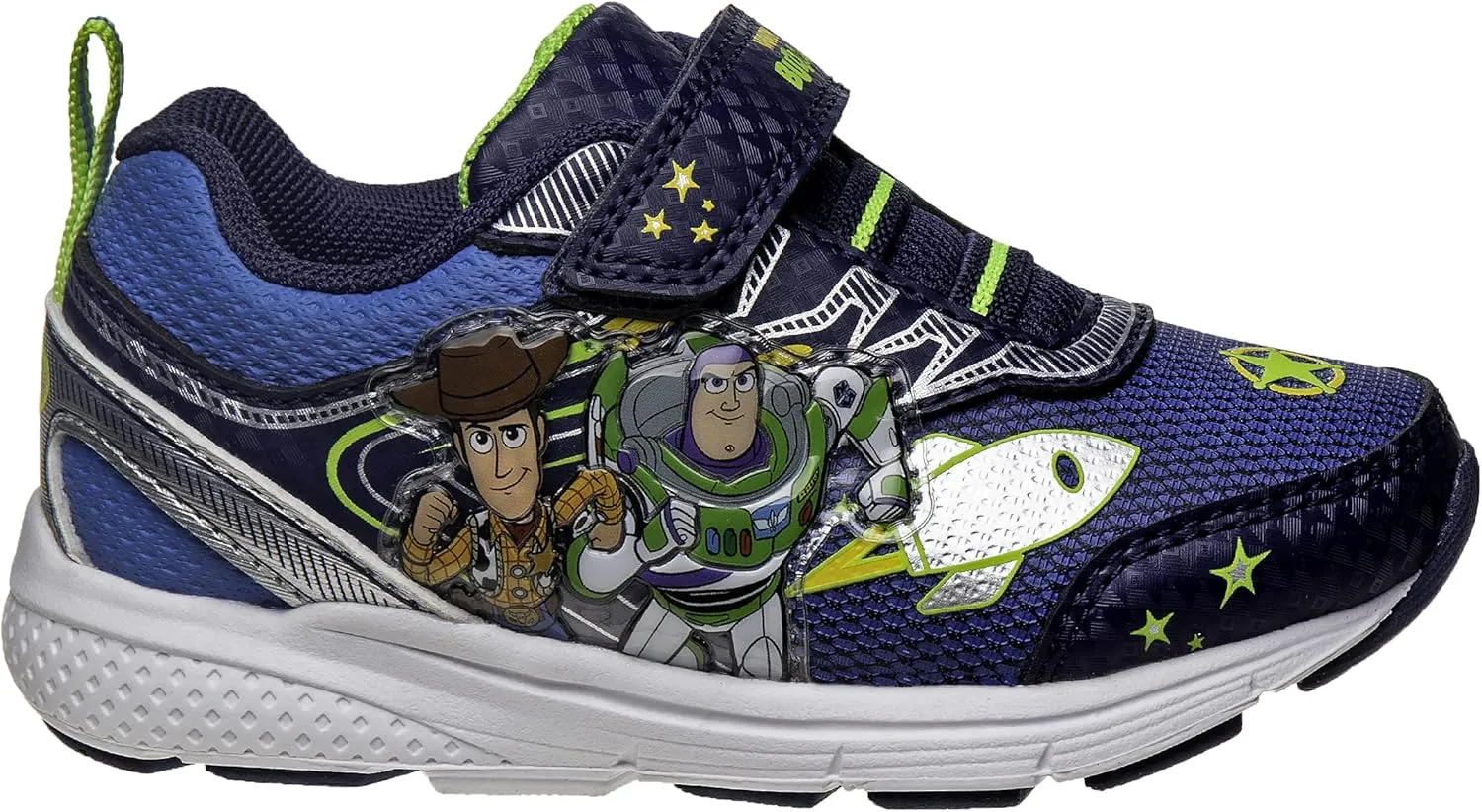 Disney Boy's Toy Story Shoes  Buzz and Woody Laceless Light-Up Sneakers (Toddler/Little Kid)