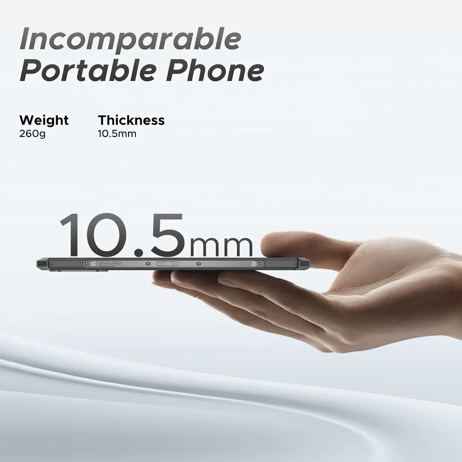 DOOGEE Blade GT (2025) 5G AI Rugged Phone with Dynamic LED Light Effect, 32GB RAM   256GB ROM Android Rugged Cell Smartphone, 6.72" FHD  120Hz Display, 48MP Camera, 10.5mm Ultra-Thin Design-Sliver