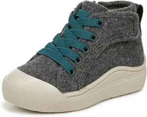 Dr. Scholl's Infant Girls Time Off High Toddler Sneaker Charcoal Grey Wool 6 M
