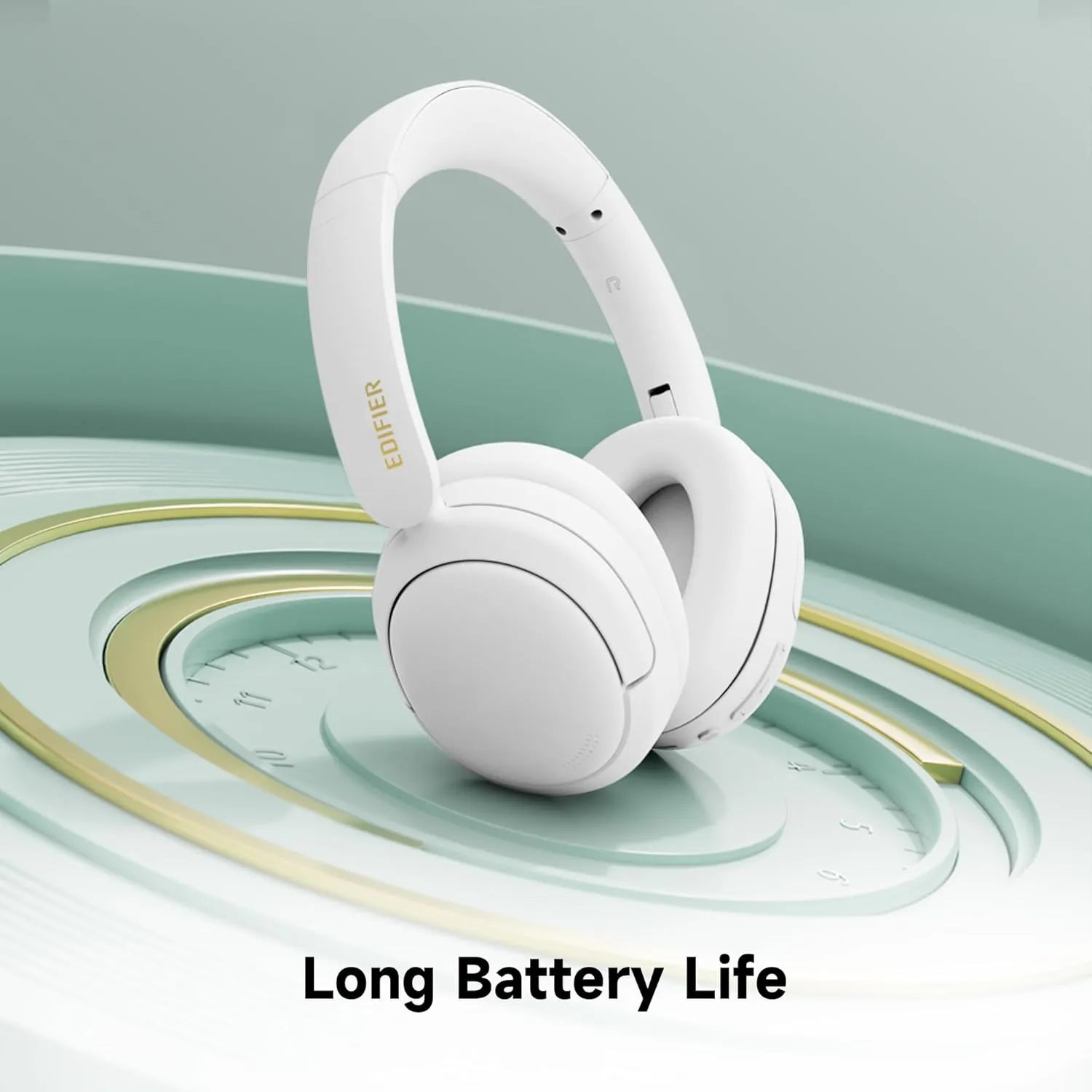 Edifier W800BT SE Wireless Over-Ear Bluetooth 5.4 Headphones - AI Call Noise Cancellation - 45H Playtime - Fast Charging - AAC Codec - Dual Device- Game Mode - Foldable - White