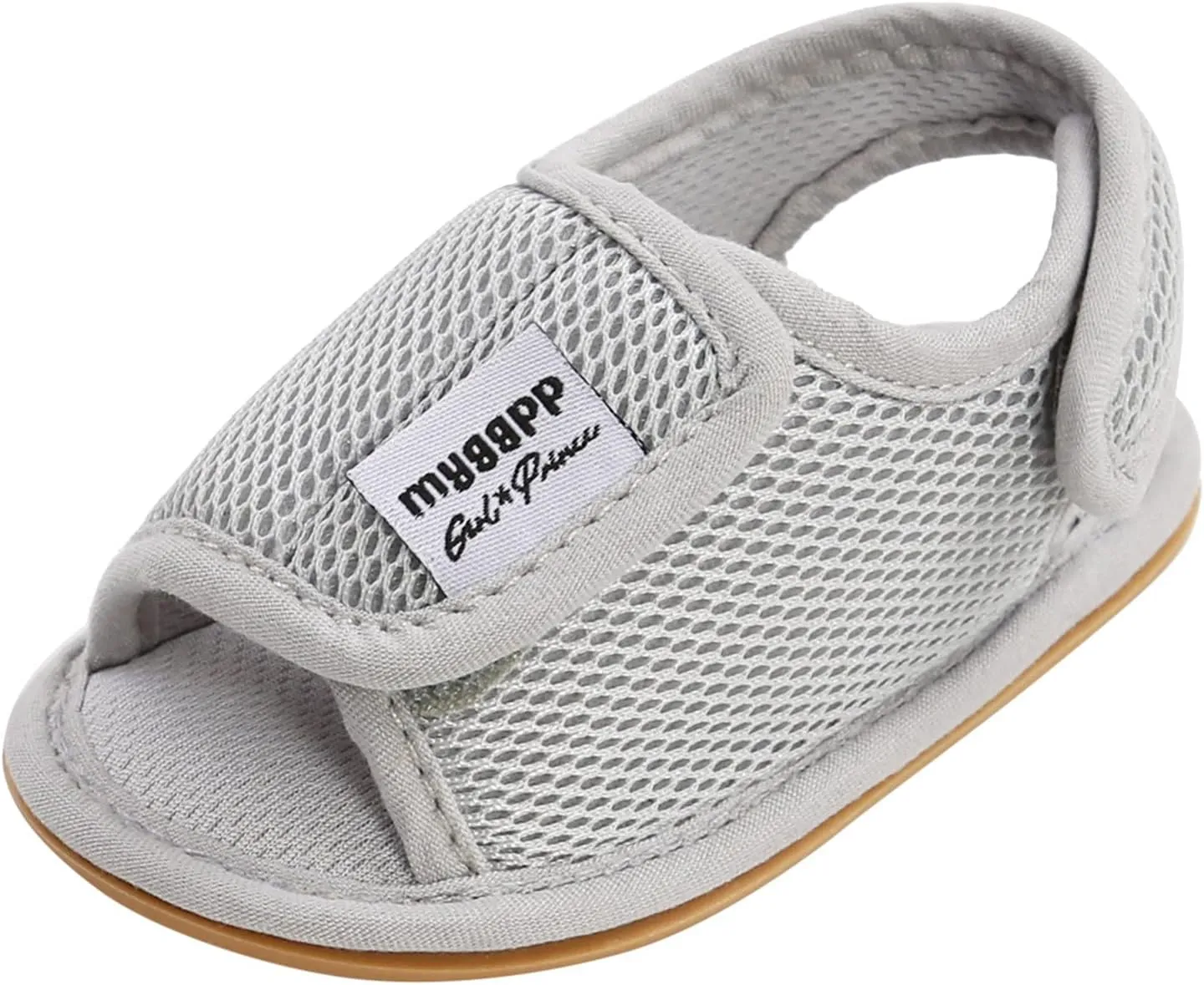 EnJoCho Baby Sport Shoes Baby Girls Rubber Mesh Non-Slip Boys Sandals Flat Shoes Shoes Soft Sole Walking Baby Shoes (Grey, 12-12M)