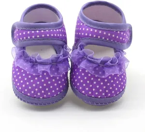 EnJoCho Infant Soft Sole Non-Slip First Walker Shoes Newborn Crib Shoes Baby Boys Girls Walking Shoes 0-18Months (Purple-03#D, 3-6 Months)