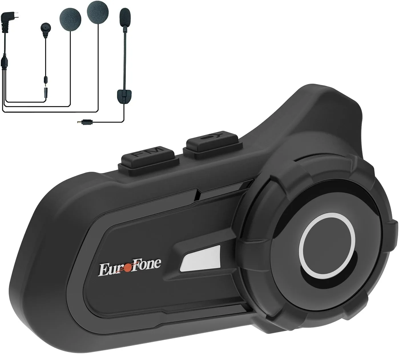 EuroFone S2 Helmet Bluetooth Headset,800meters 2 Riders Bluetooth Helmet Intercom Headset with CVC Noise Sound Quality Speakers Communication Systems Motorcycle