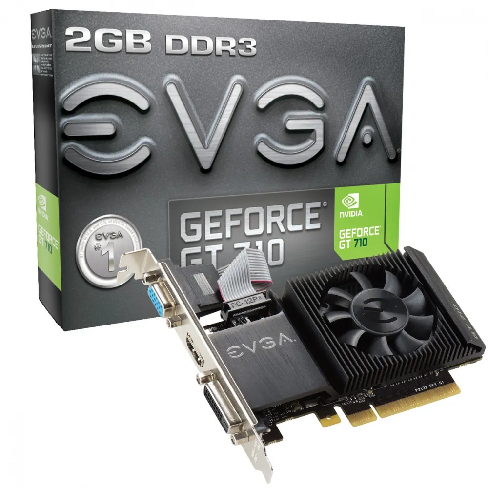 Evga Nvidia 02 G P3 2713 Kr Tarjeta De Video, Gt 710 2 Gb