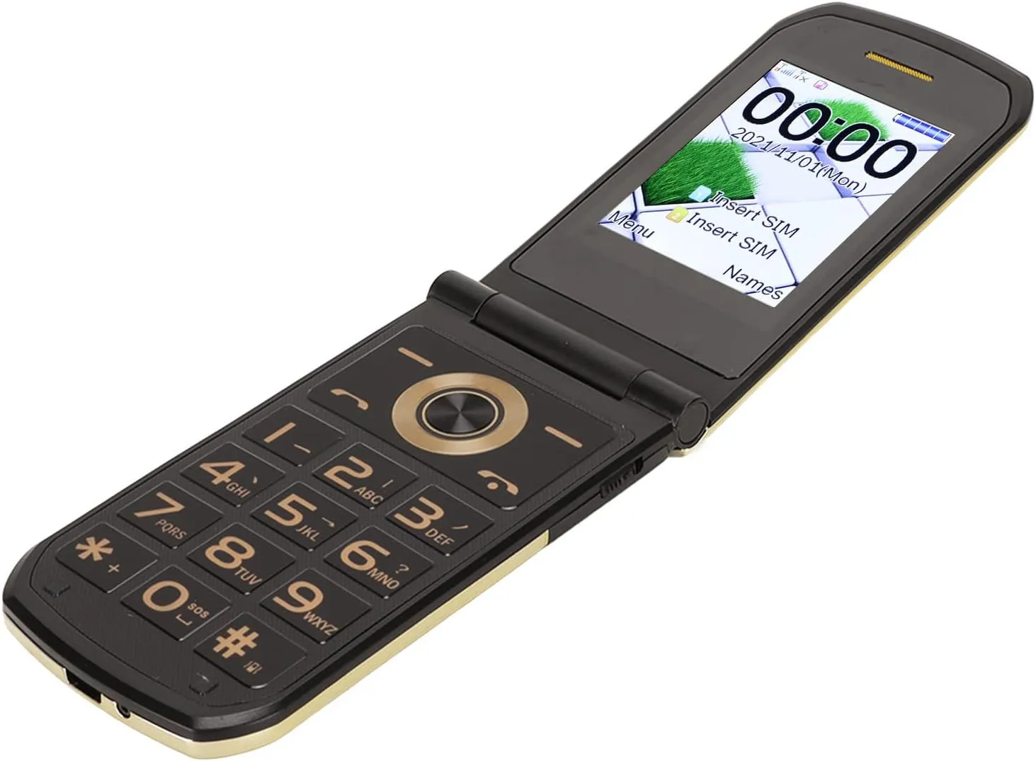 Flip Phone for Seniors, 2.4 Inches Big Screen, 3D Keys, Big Font Cell Phone, Loudspeakers, Dual Card Dual Standby, One Key Fast Dial, with MP3 Music Playback, Parents