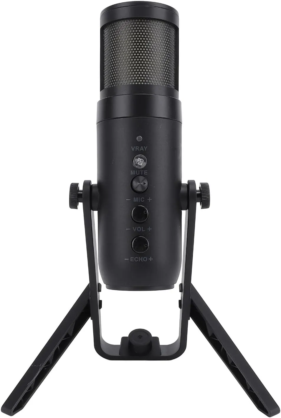 Gaming Microphone, USB PC Condenser Microphone with Quick Mute, Anti Vibration Shock Mount, Rotate Gain Key, USB Computer Mic with Ambient Light, for Podcast Videos and Streaming
