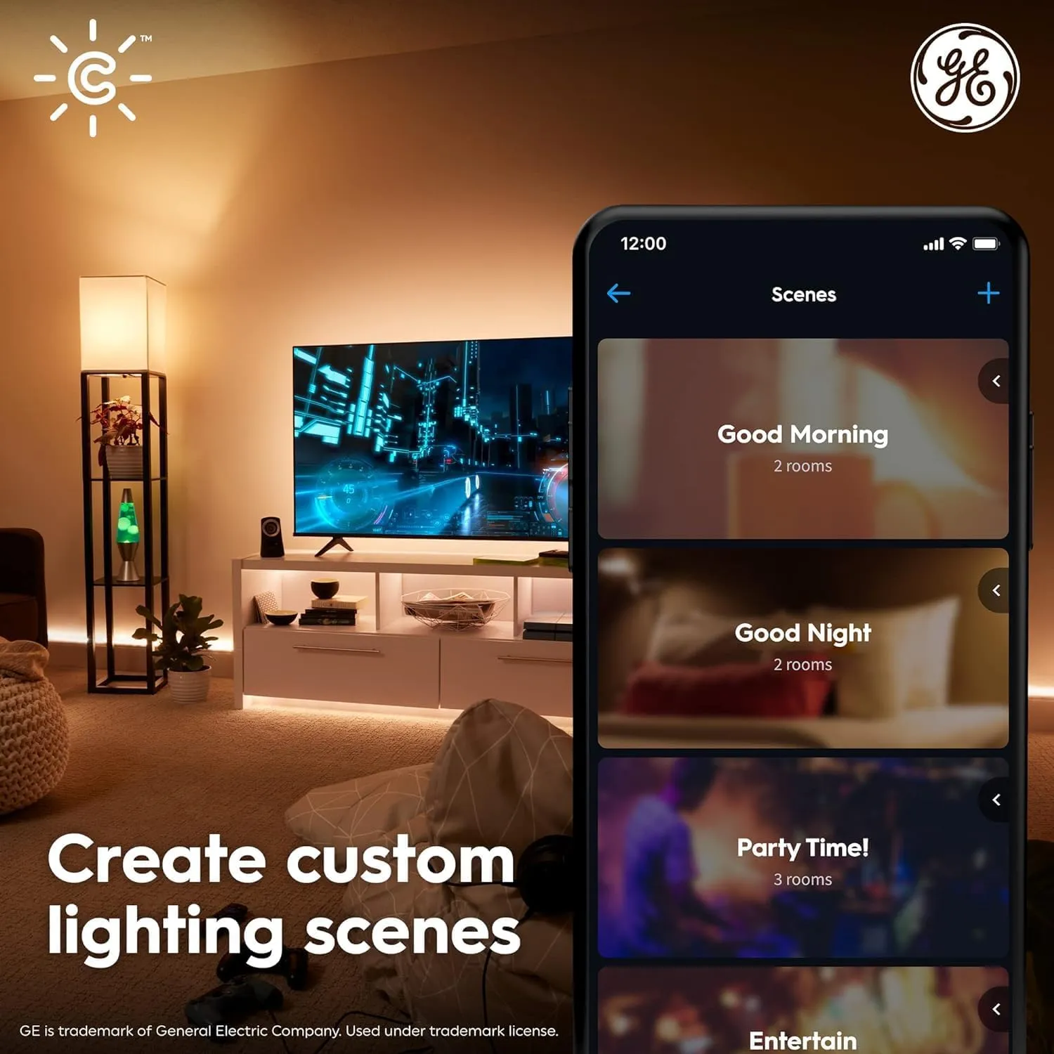 GE CYNC Smart LED Light Bulb, B11 Candle Light Bulb, Works with Amazon Alexa and Google Home, WiFi Light, 60W Equivalent, Soft White, Small Base (Pack of 4)