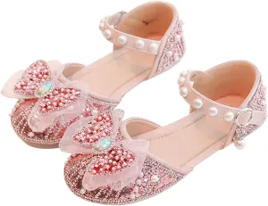 Girl Shoes Autumn New Little Girl Fashionable Princess Shoes Bow Soft Sole Baby Cool Single Sliders for Kids Shoes Girls