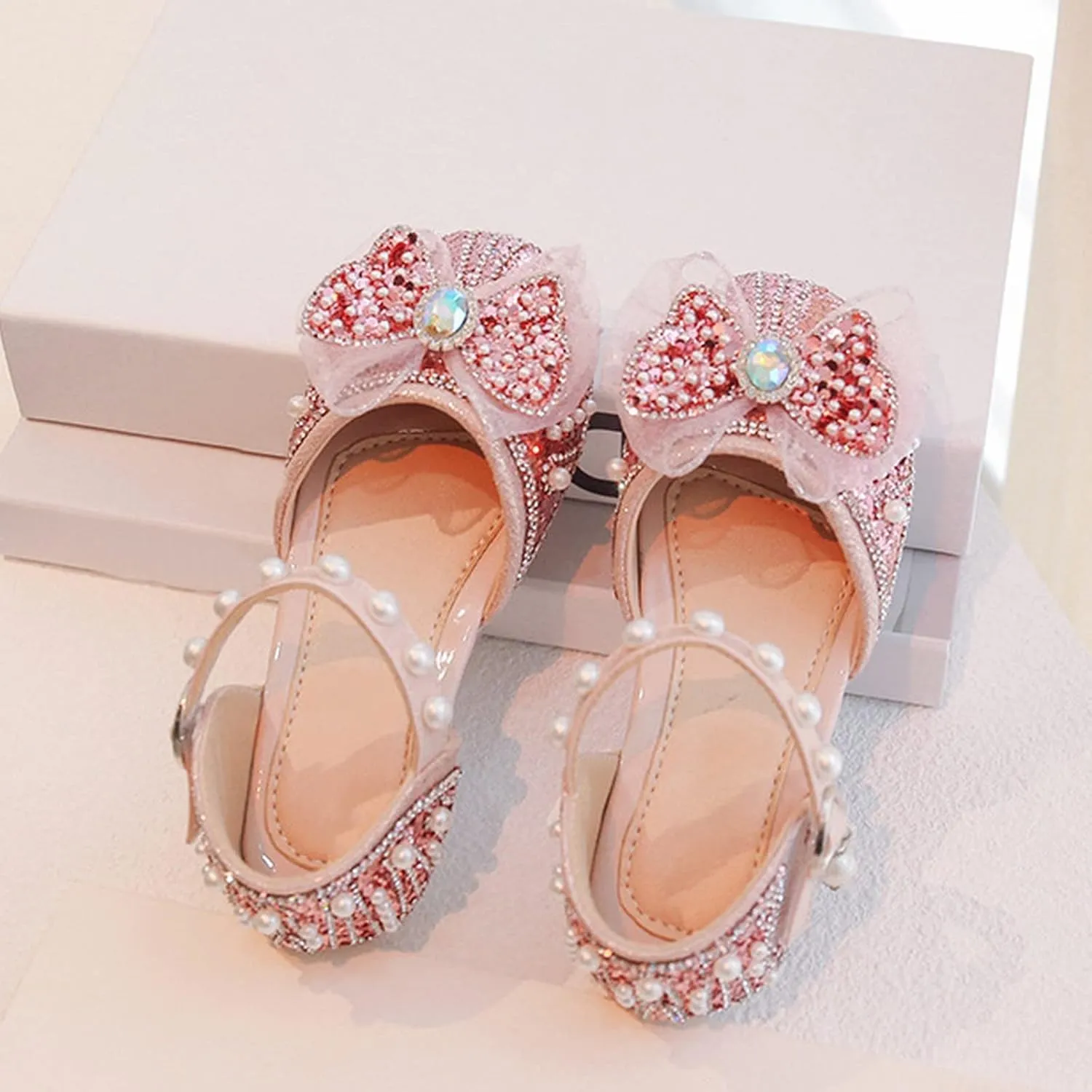 Girl Shoes Autumn New Little Girl Fashionable Princess Shoes Bow Soft Sole Baby Cool Single Sliders for Kids Shoes Girls