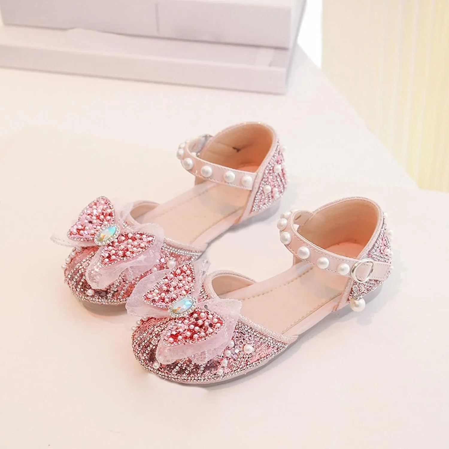 Girl Shoes Autumn New Little Girl Fashionable Princess Shoes Bow Soft Sole Baby Cool Single Sliders for Kids Shoes Girls