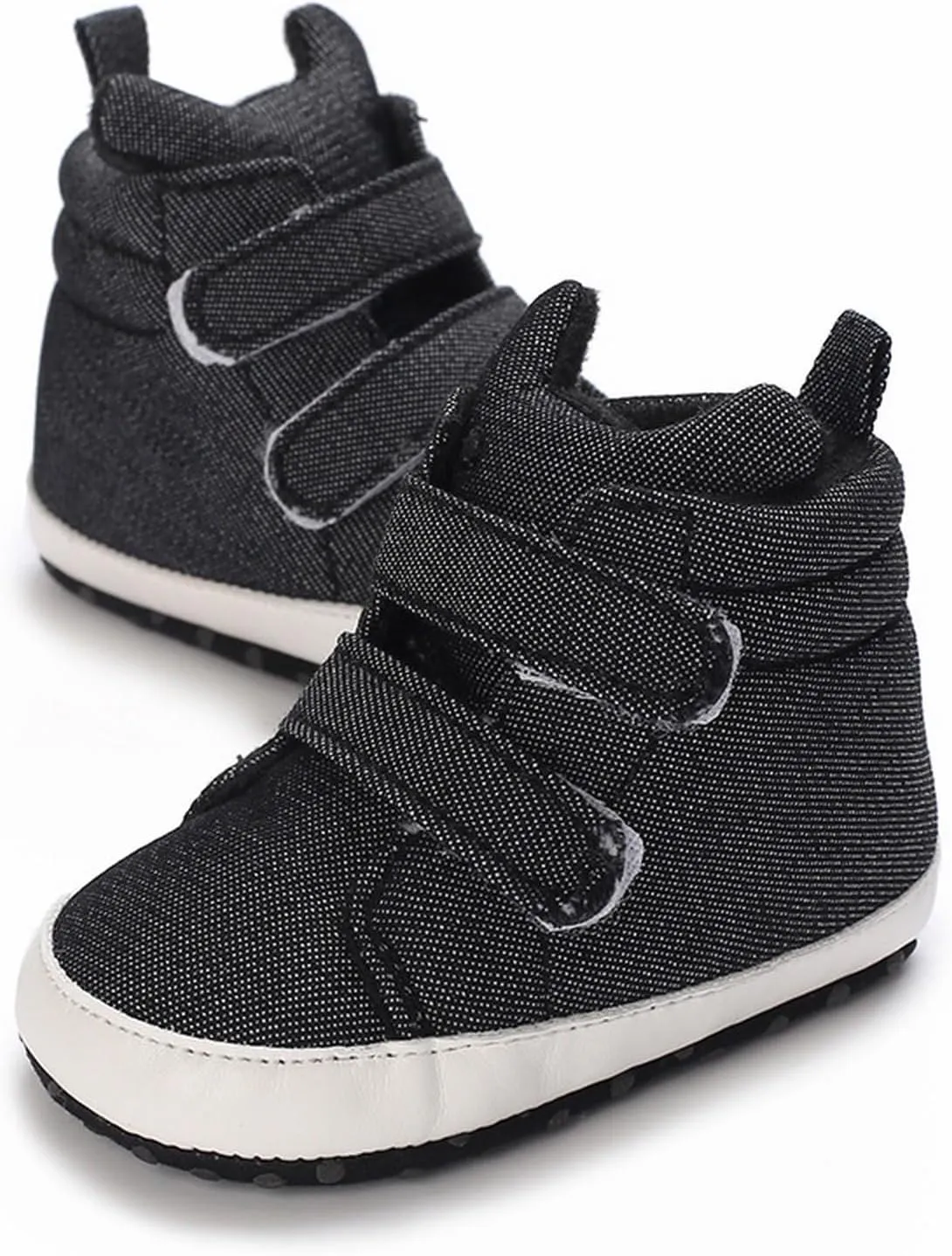 Girls Baby Boys High Tops Ankle Sneakers Soft Anti Slip Sole Warm Shoes Unisex Comfy Warm Slip On Casual Shoes