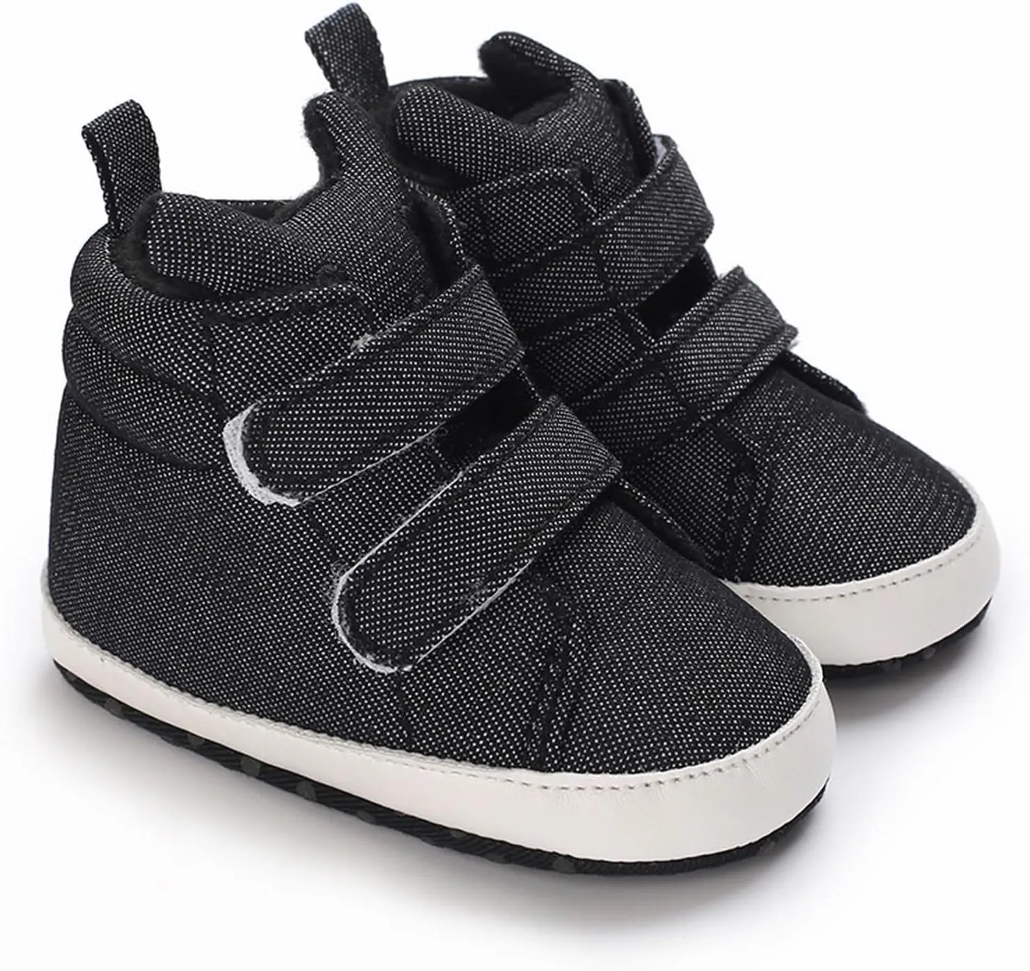 Girls Baby Boys High Tops Ankle Sneakers Soft Anti Slip Sole Warm Shoes Unisex Comfy Warm Slip On Casual Shoes