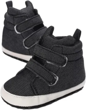 Girls Baby Boys High Tops Ankle Sneakers Soft Anti Slip Sole Warm Shoes Unisex Comfy Warm Slip On Casual Shoes