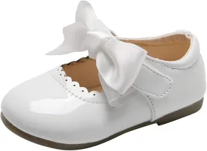 Girls Leather Sneakers Soft Rubber Sole Toddler Kids Baby Girls Butterfly Knot Princess Leather Shoes Sandals