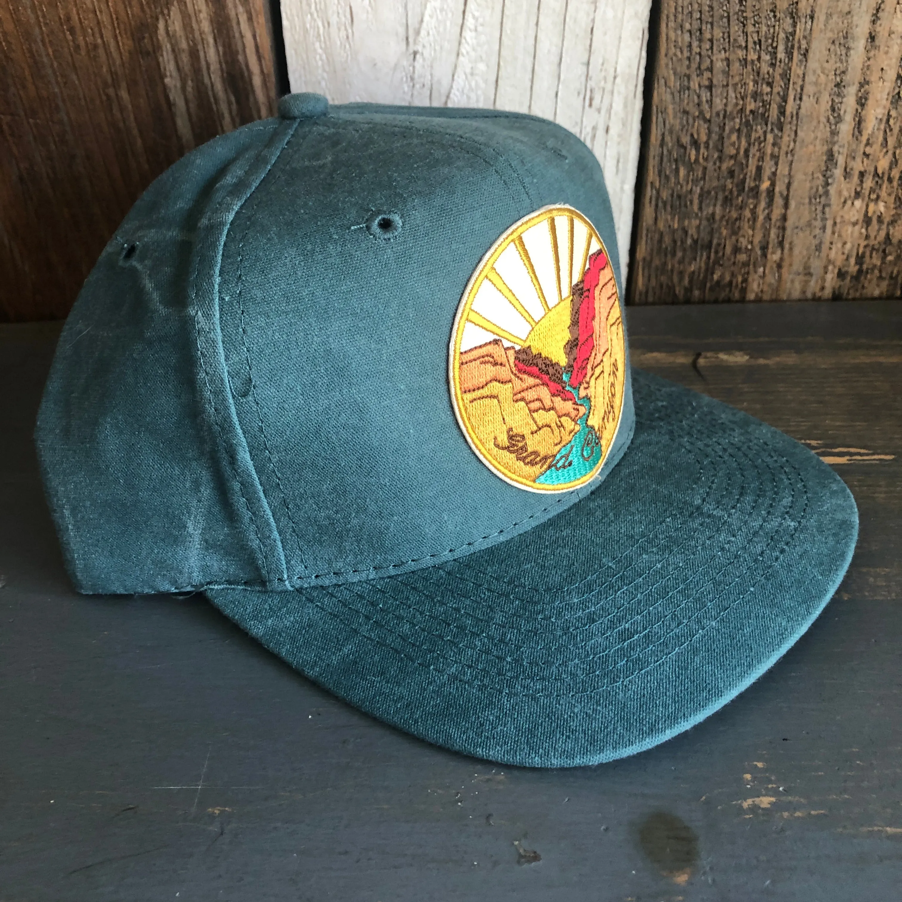 GRAND CANYON NATIONAL PARK ✷ 6 Panel Mid Profile Baseball Cap - Dark Green