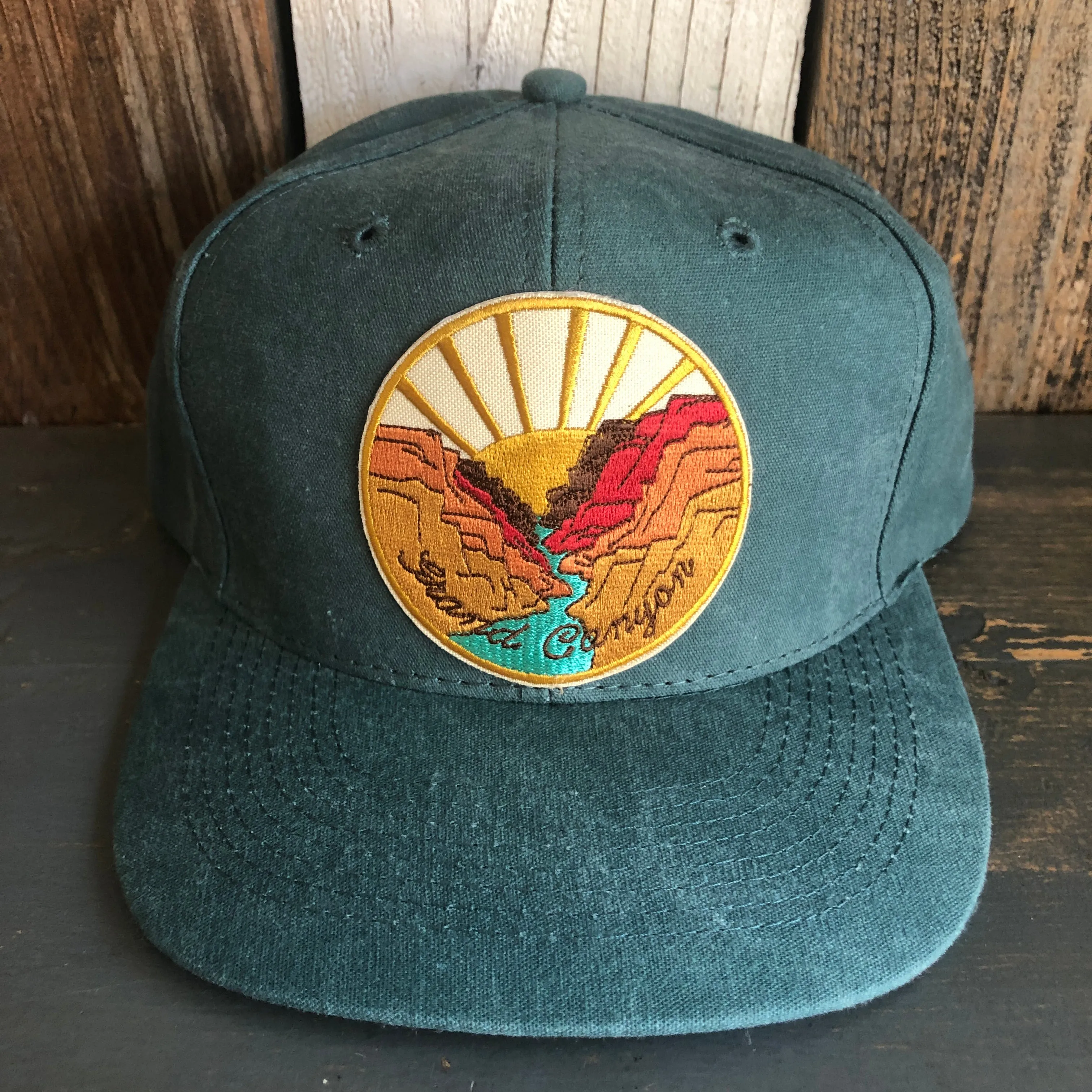 GRAND CANYON NATIONAL PARK ✷ 6 Panel Mid Profile Baseball Cap - Dark Green