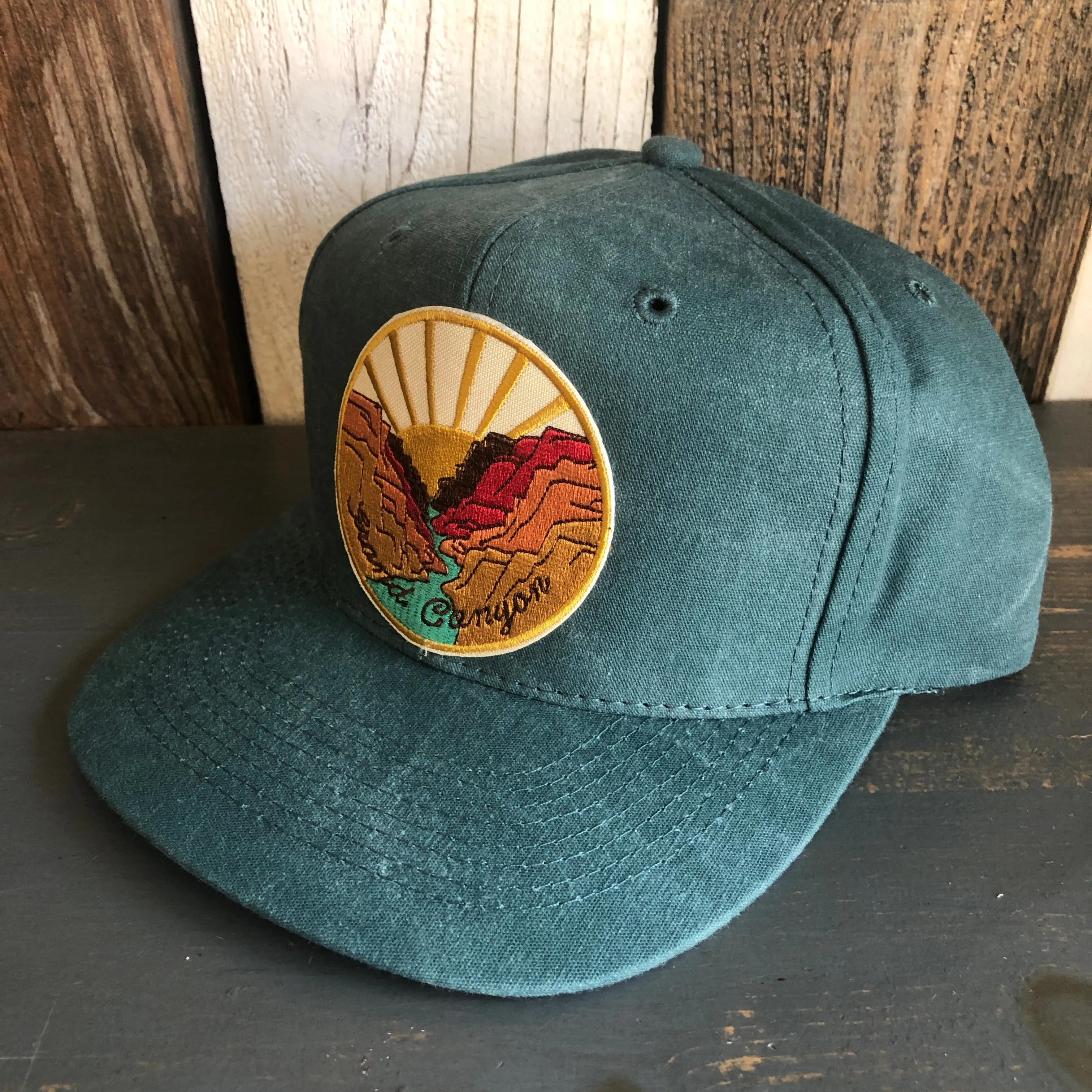 GRAND CANYON NATIONAL PARK ✷ 6 Panel Mid Profile Baseball Cap - Dark Green