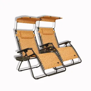 Gravity Free Chair Bundle | 2 x 30-in. Wide W/ Drink Tray & Canopy