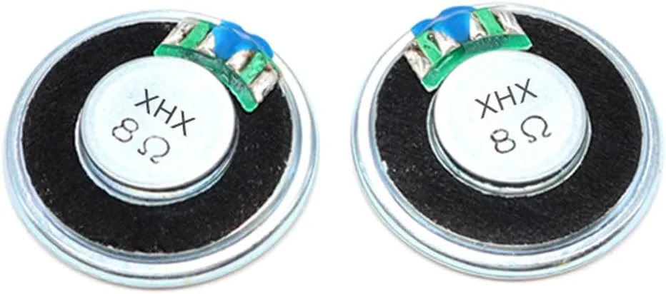 Gump's grocery 4PCS Metal Shell Round Internal Magnet Speaker 8 Ohm Small Speakers Micro Internal Speaker for Mini Speakers,DVD,EVD (26MM-8R-1W)