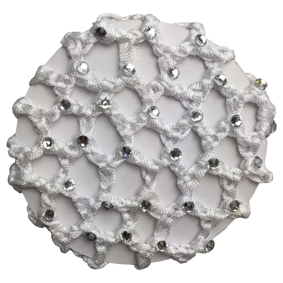 Hamag Diamante Encrusted Crocheted Ribbon Hair Net