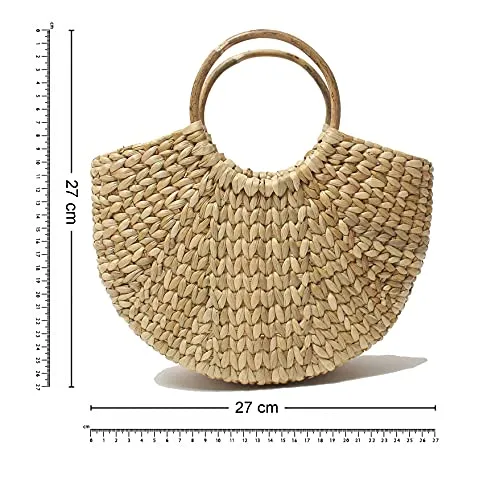 Handmade Small Dry grass / Natural Cane / Chic Handbag Tote Bag