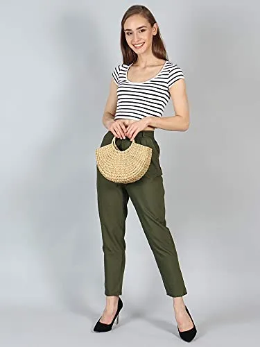Handmade Small Dry grass / Natural Cane / Chic Handbag Tote Bag