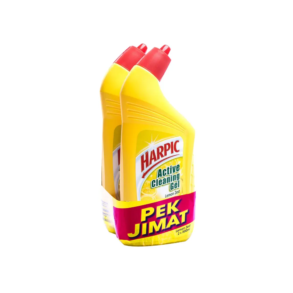 HARPIC Lemon Zest Active Cleaning Gel (2 x 500ml)