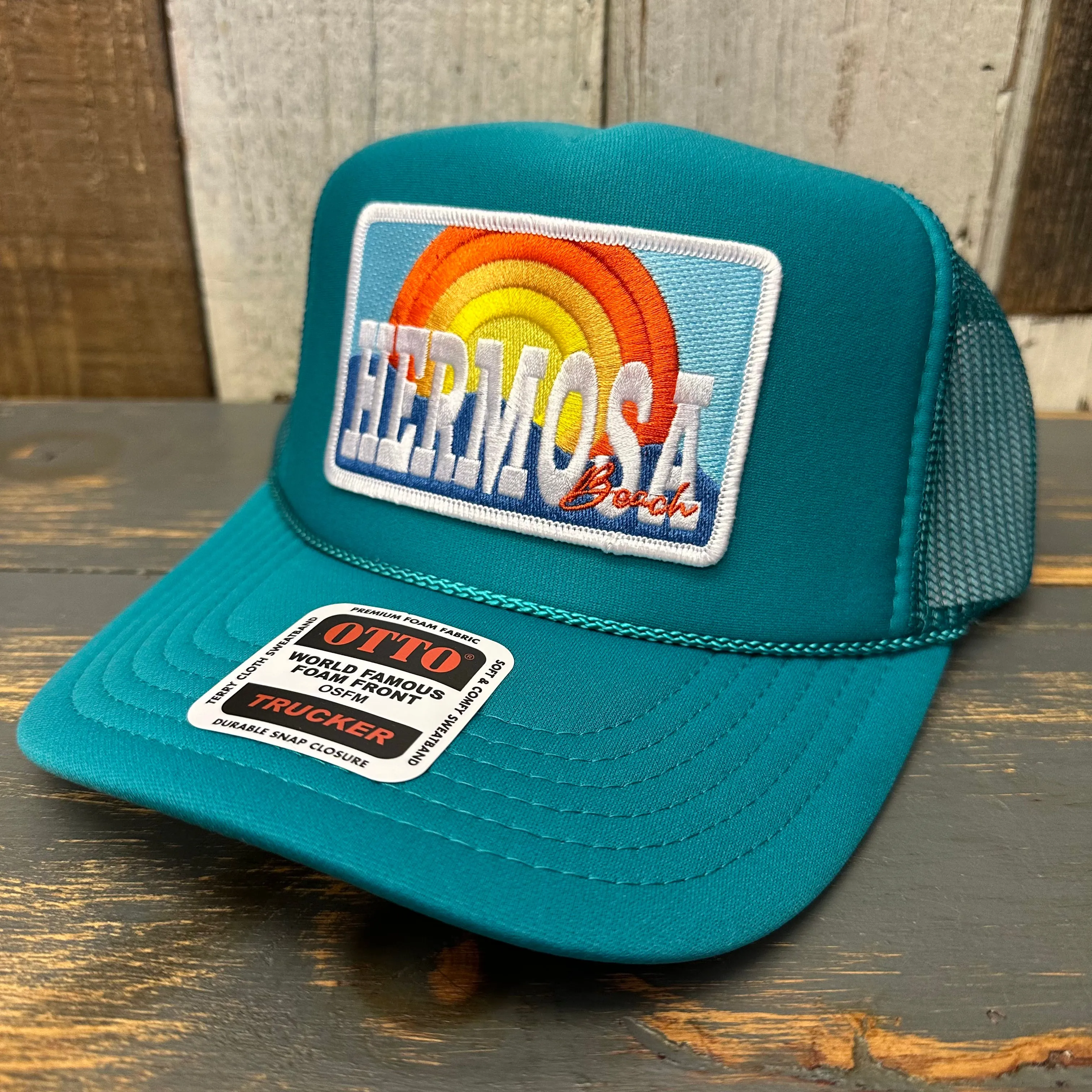 Hermosa Beach 72 & SUNNY High Crown Trucker Hat - Jade Green