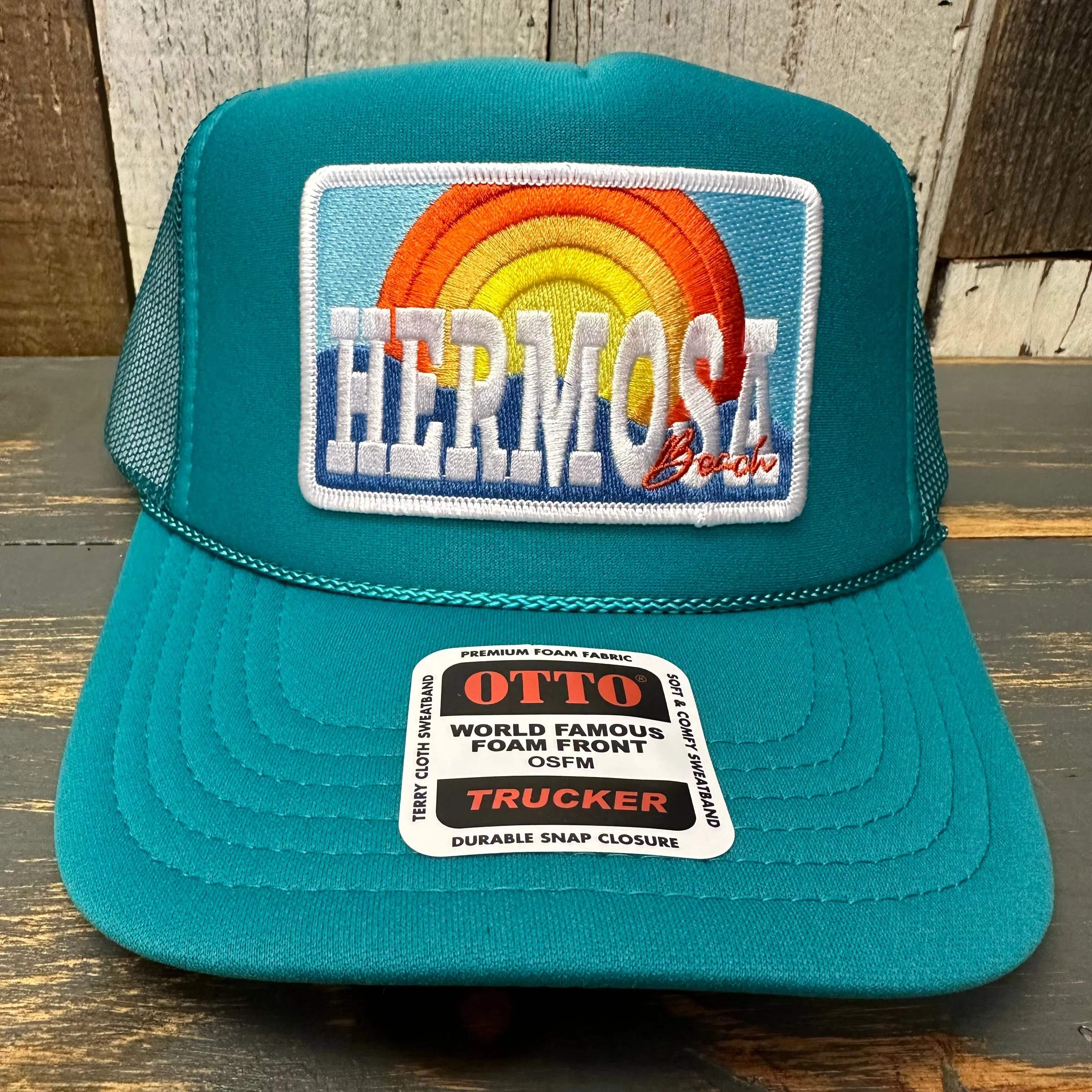 Hermosa Beach 72 & SUNNY High Crown Trucker Hat - Jade Green