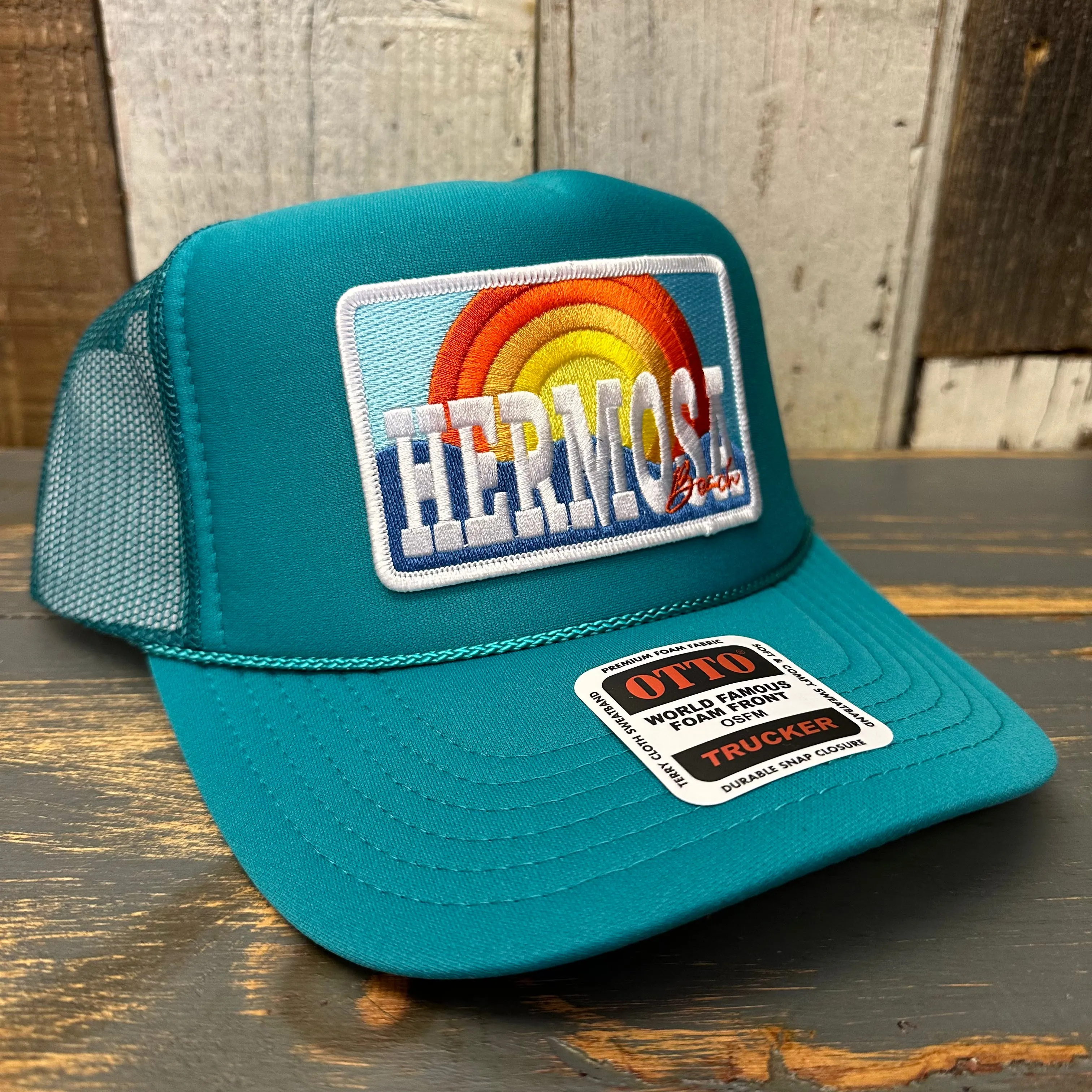 Hermosa Beach 72 & SUNNY High Crown Trucker Hat - Jade Green