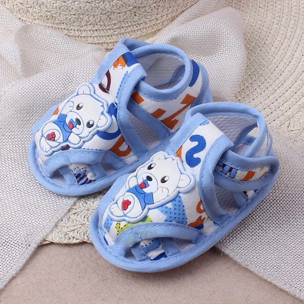HHmei Baby Girl Boy Soft Sole Cartoon Anti-slip Casual Shoes Toddler Sandals