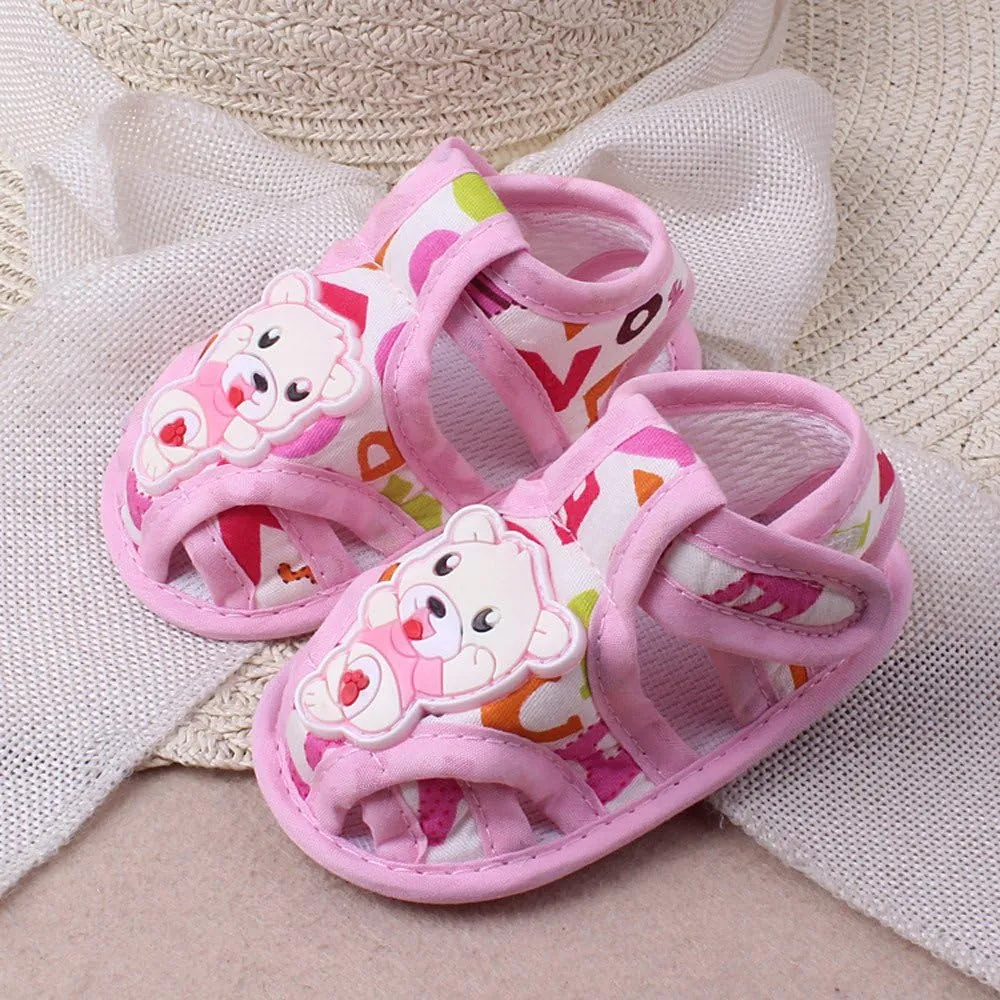 HHmei Baby Girl Boy Soft Sole Cartoon Anti-slip Casual Shoes Toddler Sandals