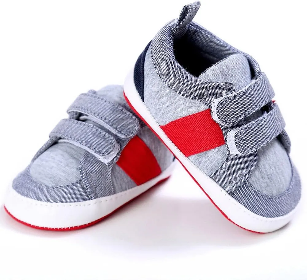 HHmei Baby Shoes Boy Girl Newborn Crib Soft Sole Shoe Sneakers Baby Sports Toddler Shoes (1/2/3)