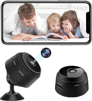 Hidden Camera Spy Camera, 1080P HD Mini Wireless WiFi Camera for Home Security, Night Vision APP Control Surveillance Camera for Room Nanny Cam, Baby, Pets Compatible with iOS, Android(Video Only)