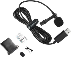 High Sensitivity USB Lavalier Mic Condenser Microphone Enjoy 360 Degree Clear Sound Pickup for Online Chatting Meeting