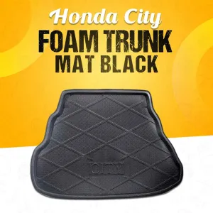 Honda City Foam Trunk Mat Black Mix Design - Model 2008-2021 - Cargo Boot Liner Diggi Protection Tray Cover