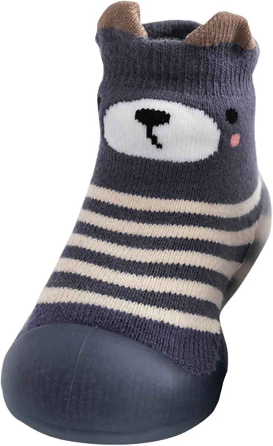 House Slippers Kids Toddler Baby Boys Girls Solid Warm Knit Soft Sole Rubber Shoes Slipper Stocking Soft Shoes