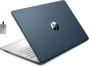 HP 15.6" HD BrightView Laptop, Intel Pentium Silver N5030 Processor, 16GB RAM, 1TB PCIe SSD, Intel HD Graphics 605, 720p HD Webcam, Stereo Speakers, Blue, Windows 11, 32GB USB Card (Renewed)