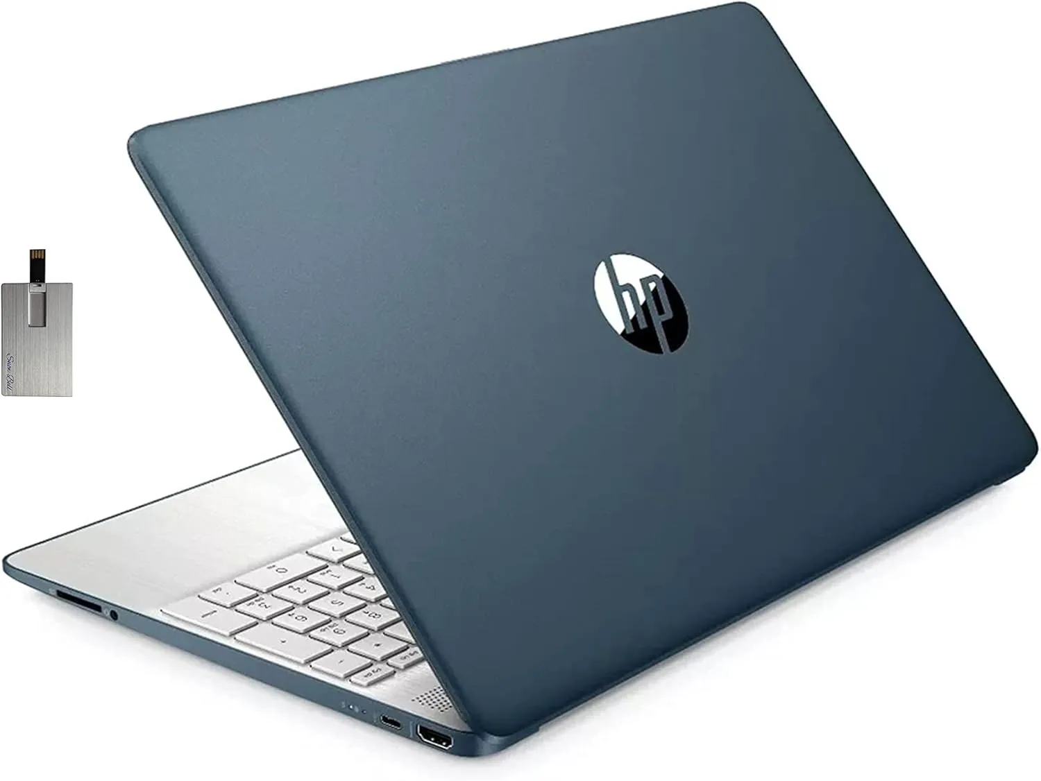 HP 15.6" HD BrightView Laptop, Intel Pentium Silver N5030 Processor, 16GB RAM, 1TB PCIe SSD, Intel HD Graphics 605, 720p HD Webcam, Stereo Speakers, Blue, Windows 11, 32GB USB Card (Renewed)