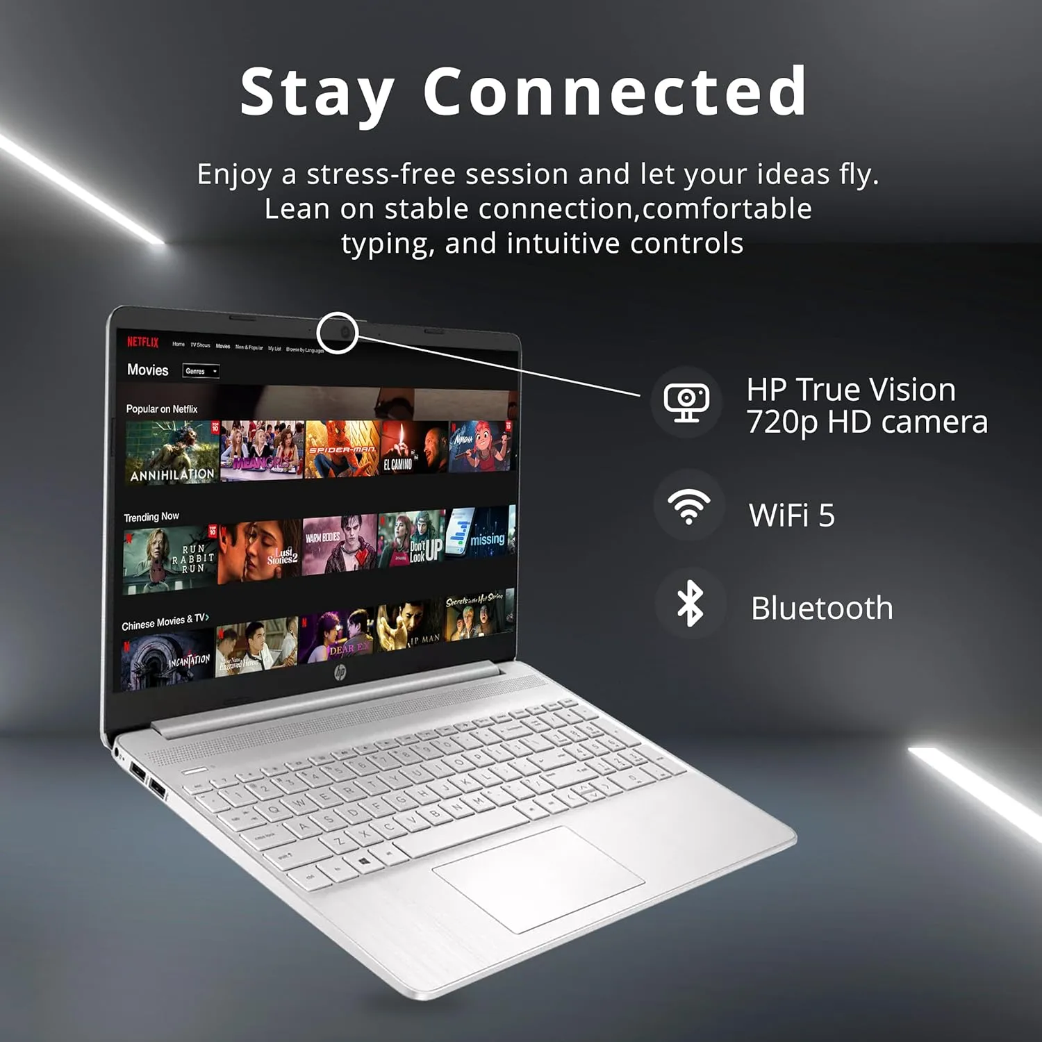 HP 2022 15.6" HD BrightView Laptop, Intel Pentium Silver N5030 Processor, 8GB RAM, 256GB PCIe SSD, Intel HD Graphics 605, 720p HD Webcam, Stereo Speakers, Silver, Windows 11, 32GB USB Card