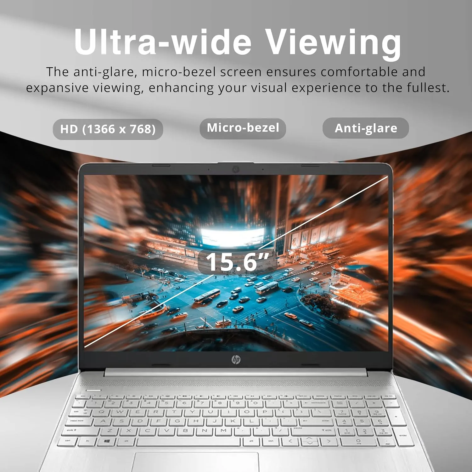 HP 2022 15.6" HD BrightView Laptop, Intel Pentium Silver N5030 Processor, 8GB RAM, 256GB PCIe SSD, Intel HD Graphics 605, 720p HD Webcam, Stereo Speakers, Silver, Windows 11, 32GB USB Card