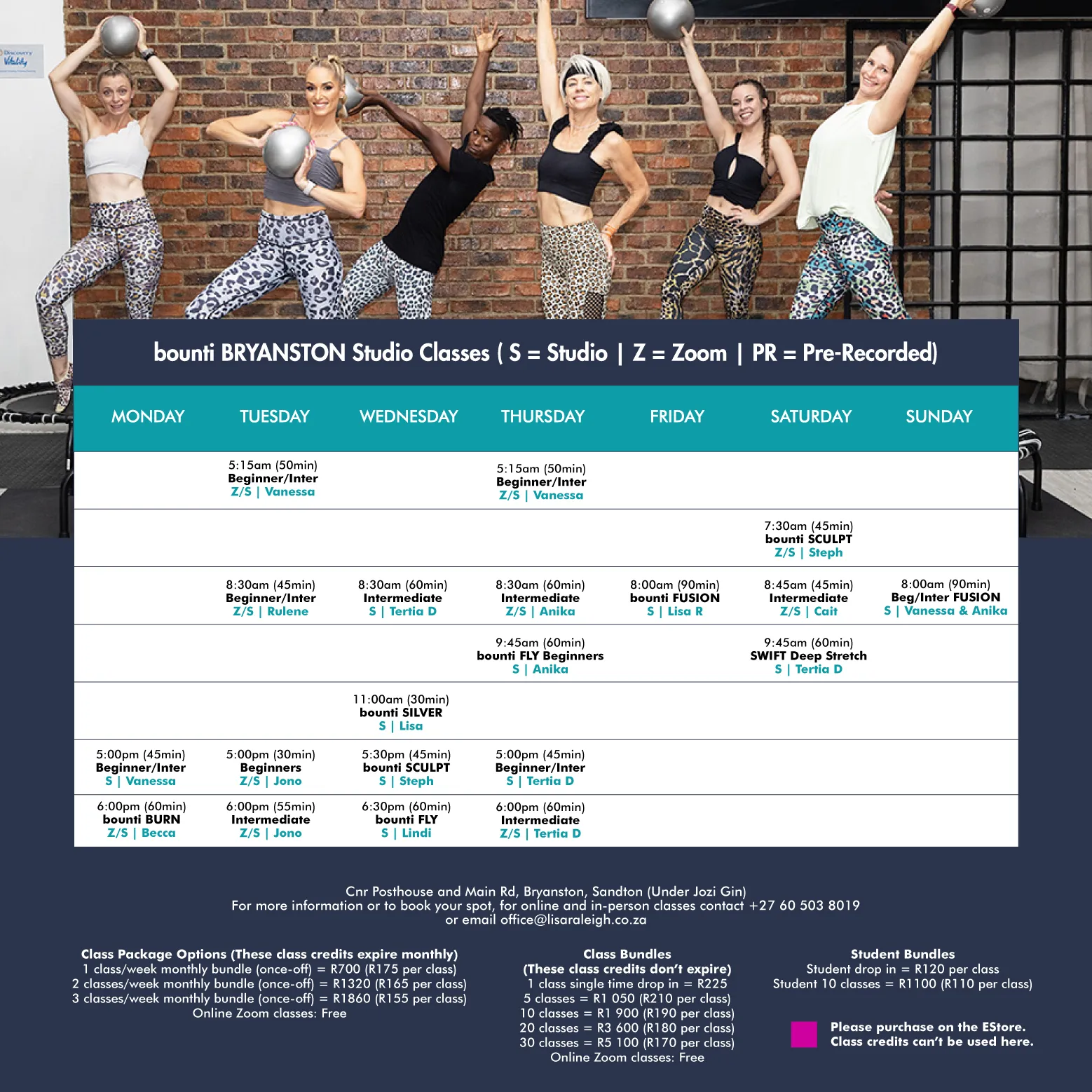 In-Person bounti Classes | Student Discount