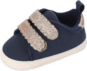 Infant Baby First Walking Shoes Toddlers Flat Bottom Non Slip Soft Sole Round Toe Comfortable Slip On Sports Shoes
