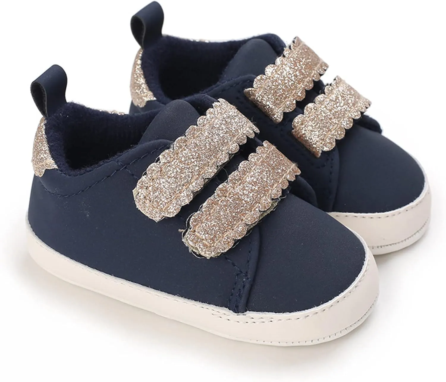 Infant Baby First Walking Shoes Toddlers Flat Bottom Non Slip Soft Sole Round Toe Comfortable Slip On Sports Shoes