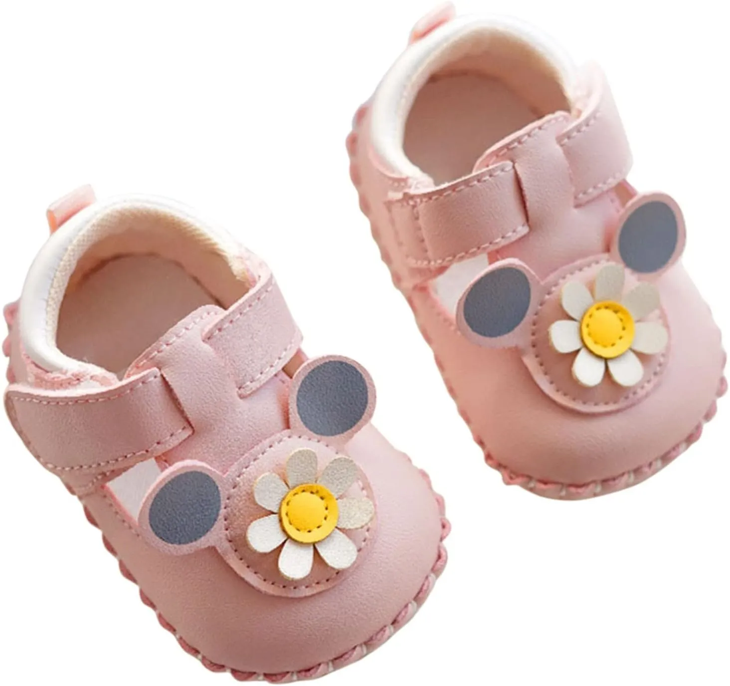 Infant Baby Girls Shoes Soft Sole Princess Wedding Dress Mary Jane Newborn Light Baby Flip Flops for Toddler