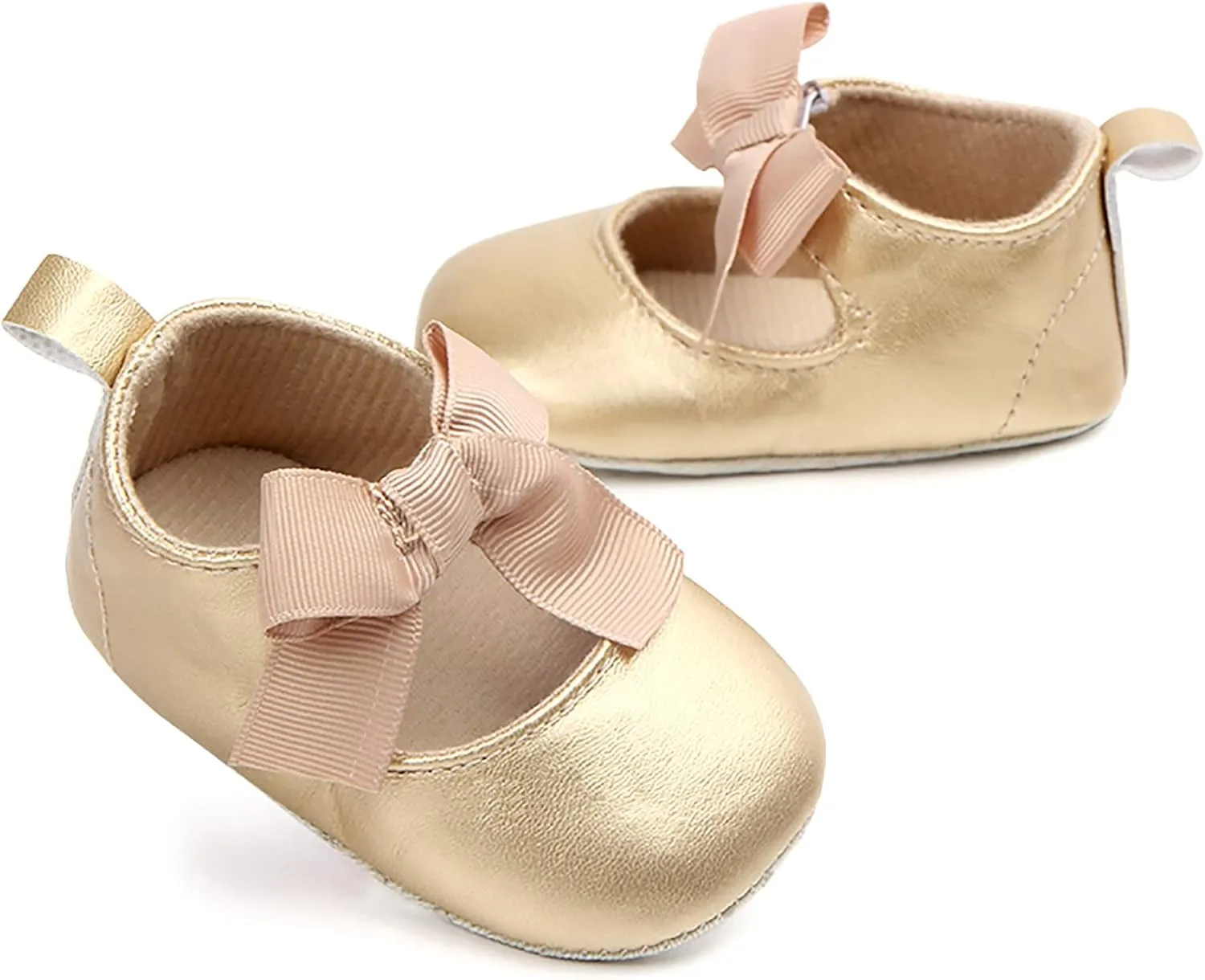 Infant Baby Soft Sole Leather Shoes for Girls Walking Sneakers Toddler Walkers Shoes Princess Shoes 0-15Months