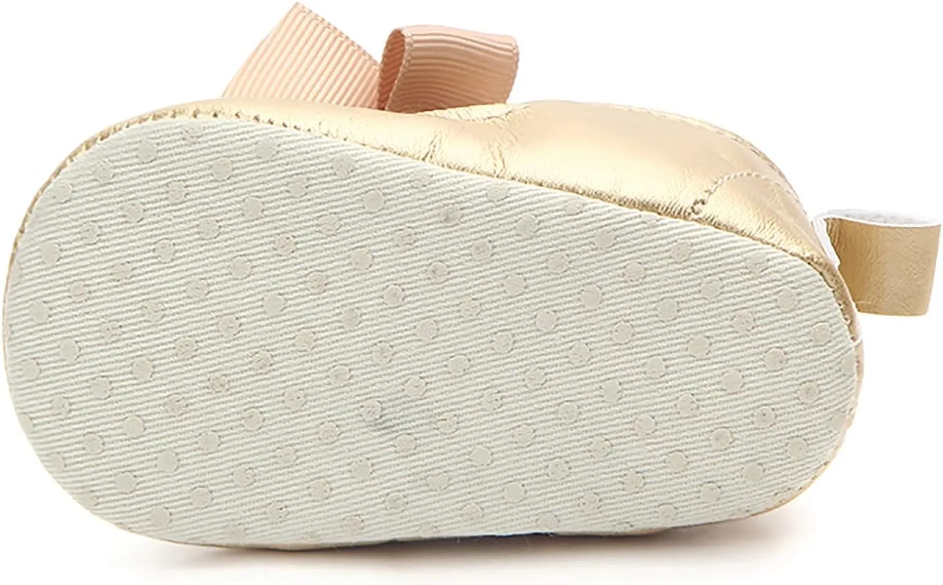 Infant Baby Soft Sole Leather Shoes for Girls Walking Sneakers Toddler Walkers Shoes Princess Shoes 0-15Months