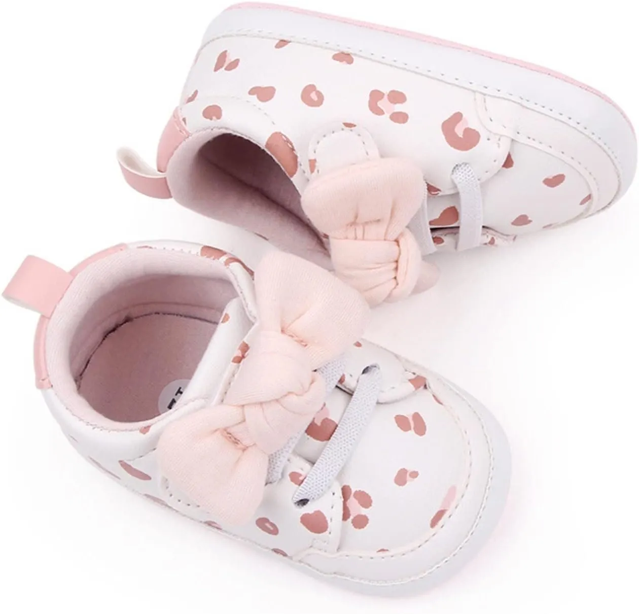 Infant Boys Baby Newborn Sneakers Girls Cute Bow PU Leather Lace Up Walking Shoes Flat Shoes Baby Shoes Boy